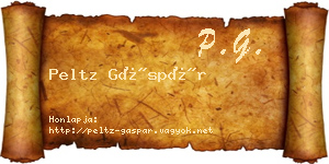 Peltz Gáspár névjegykártya